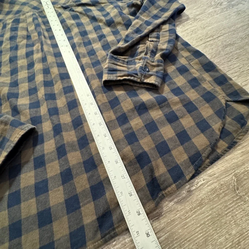Mountain Warehouse Flannel Shirt Mens 3XL Blue Plaid Cotton Outdoor Rugged Camp